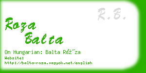 roza balta business card